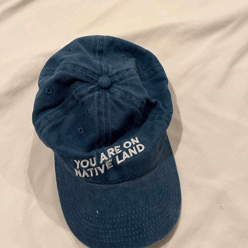 COPY - You are on native land Blue Cap embroidered